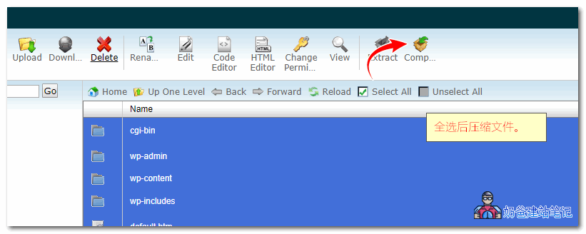 cpanel面板备份教程