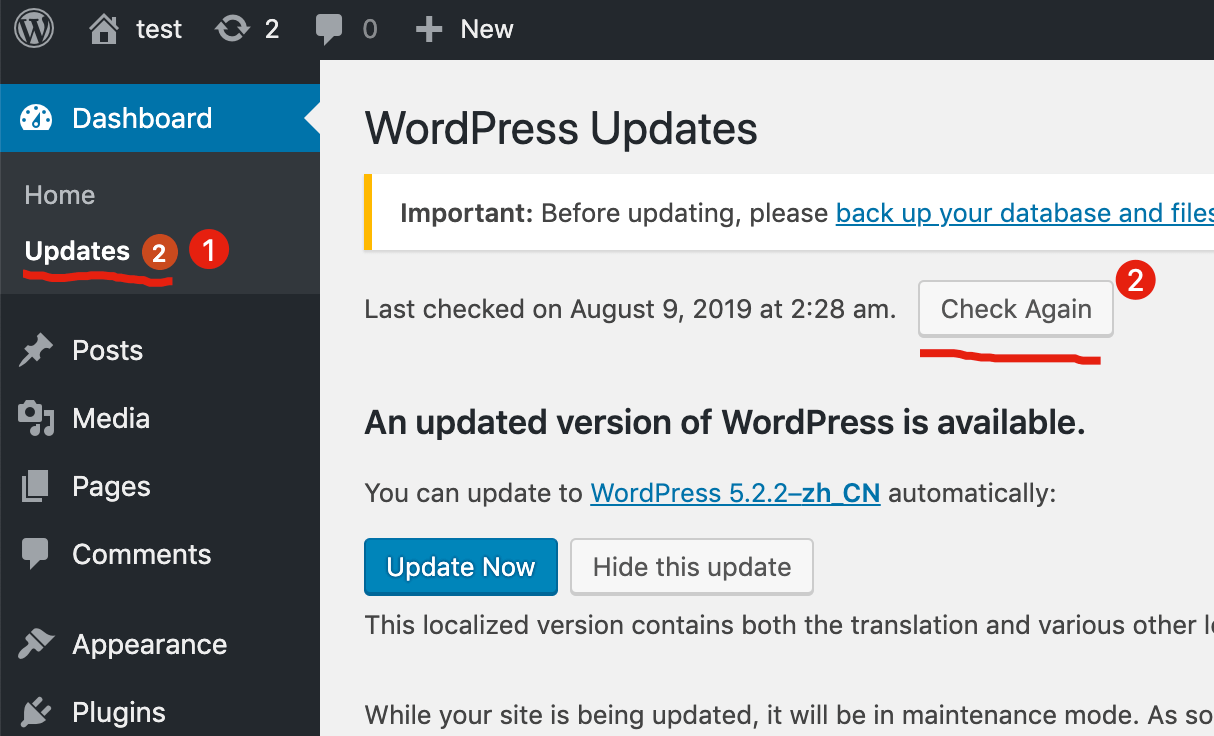 wordpress英文版切换中文版