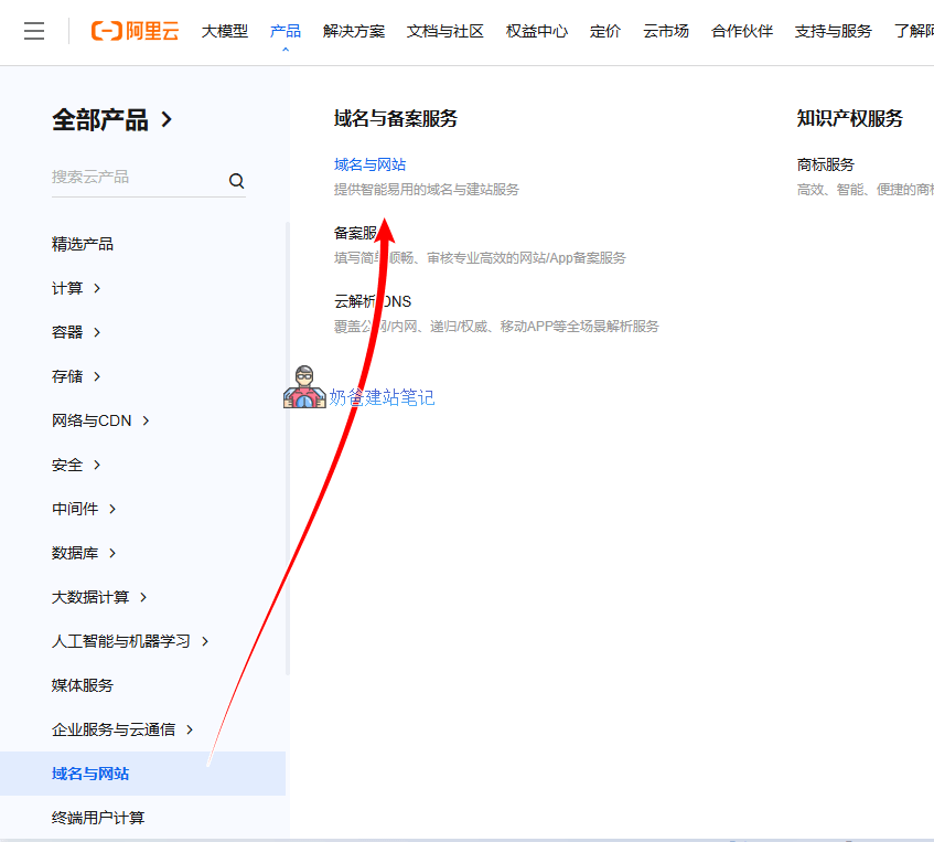阿里云域名注册入口