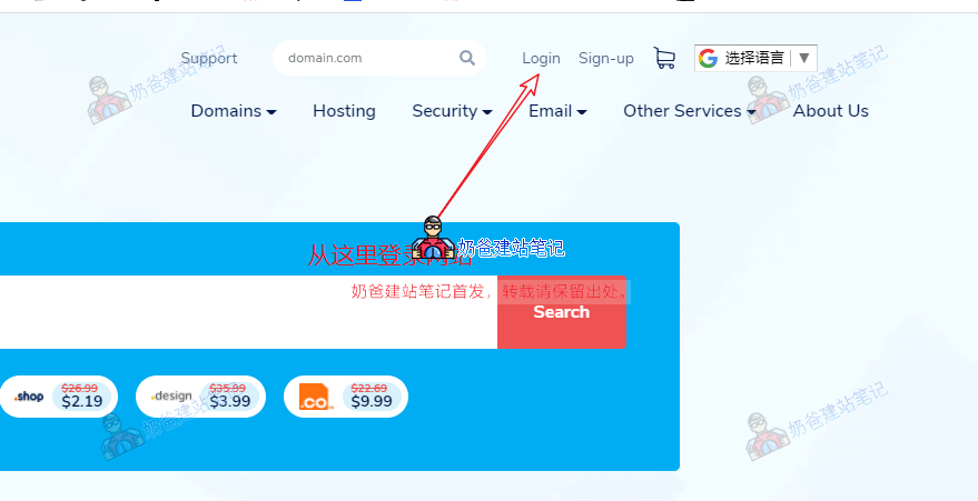 登录NaemSilo域名后台