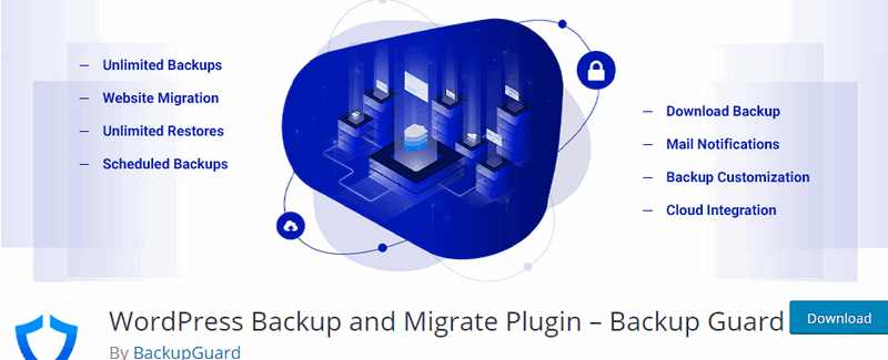 WordPress Backup and Migrate Plugin – Backup Guard