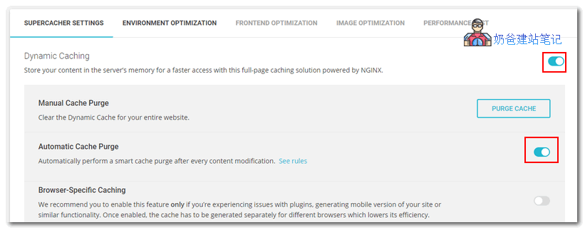 SG Optimizer设置截图