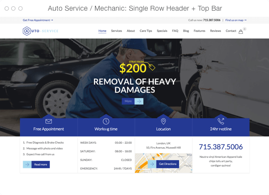 WP汽车维修主题