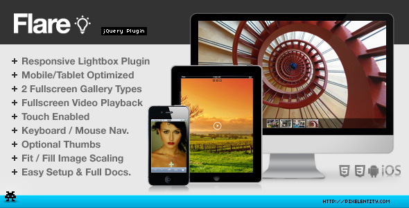 Flare Responsive Mobile-Optimized Lightbox Plugin