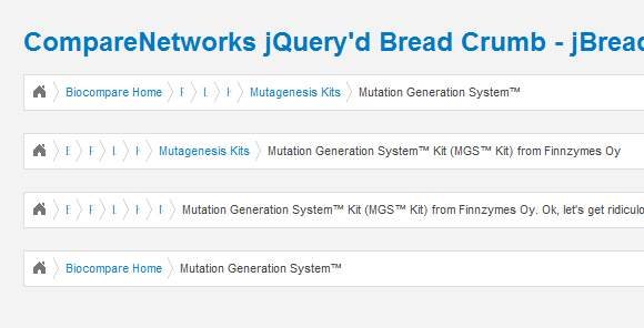 jbreadcrumbs jbreadcrumbs 30 jQuery插件,你应该实现您的网站上