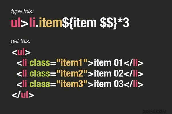 分享7个超实用的Emmet(zen coding)HTML代码使用技巧